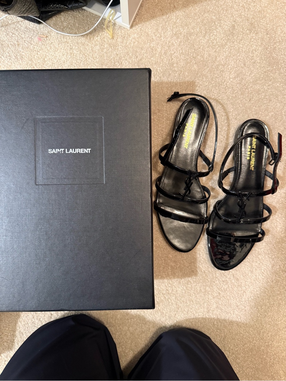 Saint Laurent Cassandra sandal 38 NIB - Picture 4 of 5